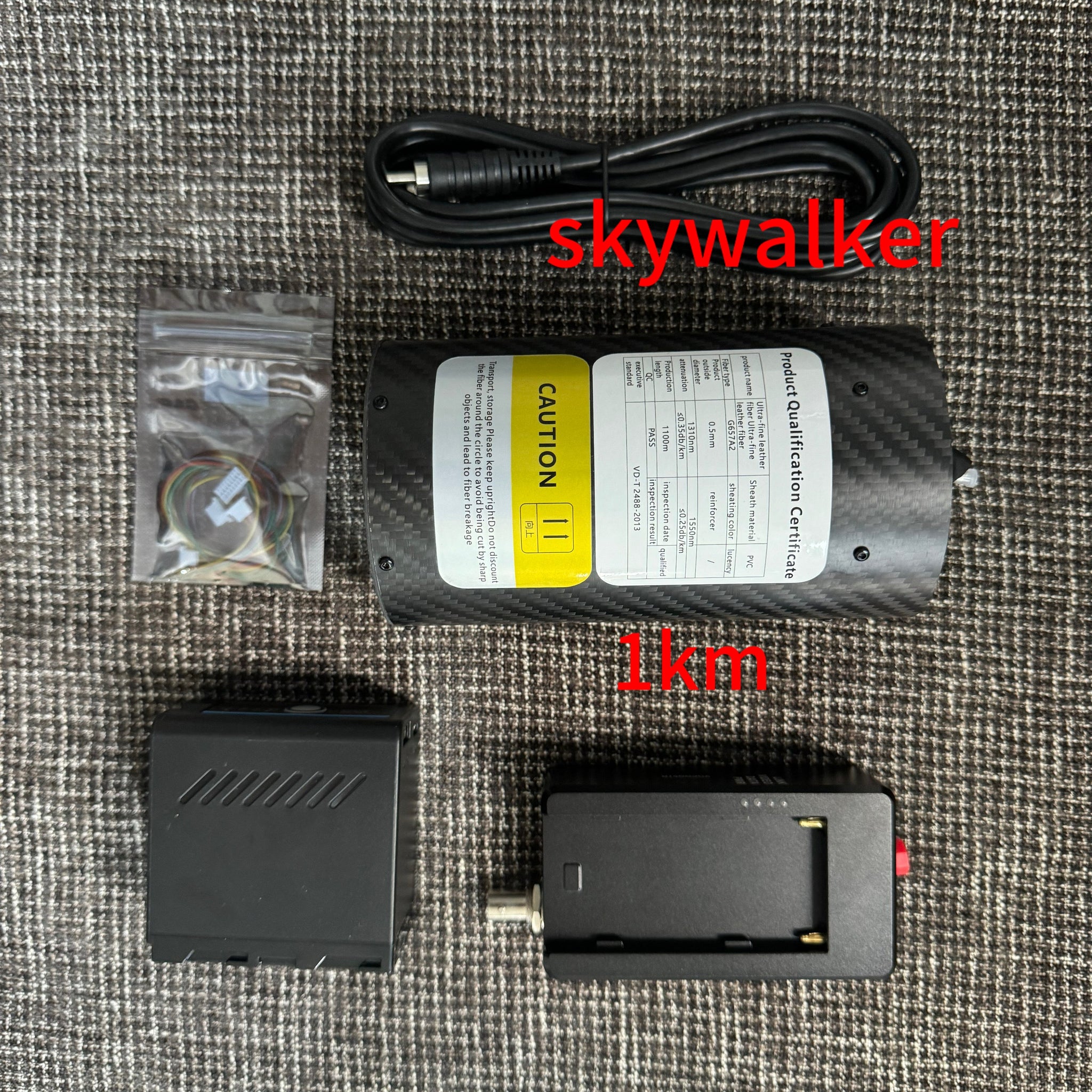 Version 1.0 (0.43mm/340g)Optical fiber communication equipment 1 km package